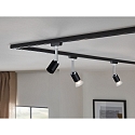 Paulmann 1-Phasen Schienenspot URAIL PURE II, 230V, GU10 max.10W, dreh- und neigbar, Schwarz matt / Chrom