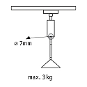 Paulmann URail Universal-Pendeladapter, 230V, max. 50W, Metall / Kunststoff, Schwarz matt