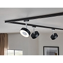 Paulmann 1-Phasen LED Schienenspot URAIL CIRCLE, 230V, 5W 2700K 210lm 90�, dreh- und neigbar, dimmbar, Schwarz matt / Chrom