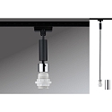 Paulmann 1-Phasen Pendelleuchte URAIL 2Easy BASIC, 230V, E27 max. 20W, ohne Schirm, Schwarz matt / Chrom