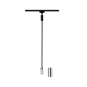 Paulmann 1-Phasen Pendelleuchte URAIL 2Easy BASIC, 230V, E27 max. 20W, ohne Schirm, Schwarz matt / Chrom
