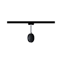 Paulmann 1-Phasen LED Schienenspot URAIL DISCUS, 230V, 5W 2700K 430lm 45�, dimmbar, Schwarz matt / Chrom