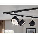 Paulmann 1-Phasen LED Schienenspot URAIL ARENA, 230V, 14W 2700K 850lm 82�, dreh- und neigbar, dimmbar, Schwarz matt / Chrom