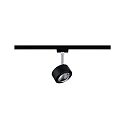 Paulmann spot URAIL ALDAN LED with lens optics, chrome, black matt dimmable