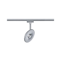 Paulmann 1-Phasen Schienenspot URAIL SPHERE, 230V, 7.4W 2700K, Kunststoff, dimmbar, Chrom matt/Chrom