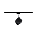 Paulmann 1-Phasen LED Schienenspot URAIL ARENA, 230V, 15W 4000K 890lm 82�, dreh- und neignbar, dimmbar, Schwarz matt / Chrom