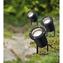 Paulmann LED Outdoor Spie�strahler GARDEN SPOTLIGHT, 3er Set, 230V, GU10, 3,5W, 3000K, 230lm, IP65, schwarz