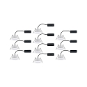 Paulmann 10er-Set Outdoor LED Einbauspot CALLA IP65, schwenkbar, 230V, je 6W 4000K 680lm 100�, wei� matt
