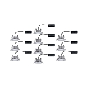 10er-Set Outdoor LED Einbauspot CALLA IP65 DIM, schwenkbar, 230V, je 6.5W 4000K 560lm 100�, dimmbar