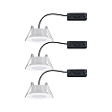Paulmann 3er-Set Outdoor LED Einbauspot CALLA IP65, schwenkbar, 230V, je 6W 4000K 680lm 100�, wei� matt