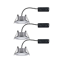 Paulmann 3er-Set Outdoor LED Einbauspot CALLA IP65, schwenkbar, 230V, je 6W 4000K 680lm 100�, Chrom matt