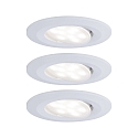 Paulmann Set of 3 Outdoor LED Recessed spot CALLA IP65, swivelling, 230V, each 5.5W 3000-6500K 550lm 100�, white matt