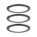 Paulmann 3er-Set LED Unterschrankleuchte PUKK, 230V, 3x 3W 2700K 210lm, Kunststoff, Schwarz
