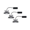 Paulmann outdoor recessed luminaire CALLA LED round, swivelling IP65, black matt 