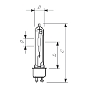 Philips metal halide lamp MST CosmoWh CPO-TW XTRA T19 PGZ12 44,5W 4900lm 2800K dimmable