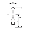 Philips metal halide lamp MASTER COLOUR CDM-TC T14 G8.5 4200K CRI 90-100 