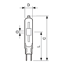 Philips Philips CDM-TC Halogen-Metalldampf-Lampe MASTER Colour, G8.5, 942, 70W