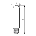 Philips LED Lampe MAS LED SON-T UE M, 8Klm, 42,8W, E40, 2700K, 8000lm