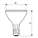 Philips reflector lamp MASTER COLOUR CDM-R P30 PAR30 E27 70W 3800lm 3000K 40� CRI 90 