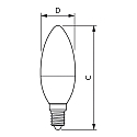 Philips LED lamp candle CorePro LEDCandle B35 E14 5W 470lm 2700K CRI 80 