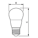 Philips LED Lampe CorePro LEDLuster, P48, E27, 7W, 2700K, matt