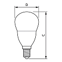 Philips LED Lampe CorePro LEDLuster, P48, E14, 7W, 2700K, matt