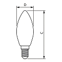 Philips LED lamp candle CorePro LEDCandle B35 E14 6,5W 806lm 2700K CRI 80 