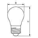 Philips LED Lampe CorePro LEDLuster, P45, E27, 6,5W, klar