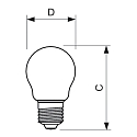 Philips LED Lampe CorePro LEDLuster, P45, E27, 2W, klar