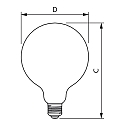 Philips LED lamp MASTER Value LEDBulb G120 E27 5,9W 806lm 2700K CRI 90 dimmable