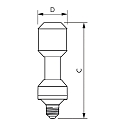 Philips LED Stra�enleuchten-Lampe MASTER LED TrueForce Road SON-T IF 727, IP40, KVG/VVG Retrofit, E27, 34W 2700K 5400lm, On-Off