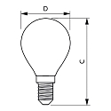 Philips filament lamp MASTER LEDLuster P45 E14 2,5W 340lm 2200-2700K CRI 90 dimmable