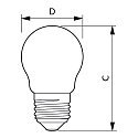 Philips filament lamp MASTER LEDLuster P45 E27 3,4W 470lm 2200-2700K CRI 90 dimmable