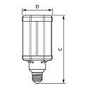 Philips LED Leuchtmittel TrueForce LED HPL, E27, 57-42W, 3000K, matt