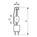 Philips Metallhalogendampflampe MASTER MHN-SE HO UNP, 2100W, 5600K, GX22, 400V