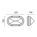 Performance in Lighting outdoor wall luminaire SUPERDELTA OVALE E27 IP54, black 
