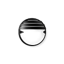 Wandleuchte CHIP TONDO 25 GRILL, E27, 1x21W, TC-TSE, IP55, IK06, Glas opal, schwarz