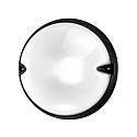 Wand- und Deckenleuchte CHIP TONDO 30, E27, 1x30W, TC-TSE, IP55, IK06, Glas opal, schwarz