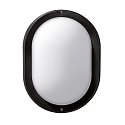 Wand- und Deckenleuchte EKO 19, E27, 1x15W, TC-TSE, IP44, IK06, Glas opal, schwarz