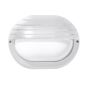 Wandleuchte EKO 19 GRILL, E27, 1x15W, TC-TSE, IP44, IK06, Glas opal, wei�