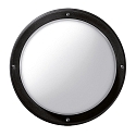 Wand- und Deckenleuchte EKO 26, E27, 1x23W, TC-TSE, IP44, IK06, Glas opal, schwarz