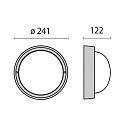 Performance in Lighting Wand- und Deckenleuchte EKO 21, E27, 1x15W, TC-TSE, IP44, IK06, Glas opal, wei�
