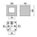Performance in Lighting LED Wandleuchte QUASAR 10 2WB, 6W, 3000K, 192lm, IP44, IK02, statisch, Glas opal, schwarz