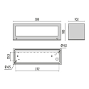 Performance in Lighting LED Wandleuchte QUASAR 30 TECH, 20W, 3000K, 1404lm, IP65, IK07, statisch, Glas opal, schwarz