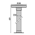 Performance in Lighting bollard lamp PADO 600 static IP65, anthracite