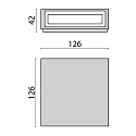 Performance in Lighting outdoor wall luminaire MIMIK 10 FLAT M static IP65, anthracite, lacquered 