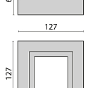 Performance in Lighting LED Deckenleuchte MIMIK 10 CEILING C/I, 10W, 3000K, 600lm, IP65, IK06, statisch, anthrazit / Glas transparent