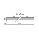 Performance in Lighting LED Feuchtraumleuchte NORMA+ 150, 60W, 4000K, 7556lm, IP65, IK09, statisch, grau / opal