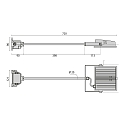 Performance in Lighting LED Scheinwerfer GUELL ZERO KIT S/M, 28W, 3000K, 2439lm, IP66, IK06, statisch, schwarz / Glas transparent