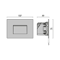 Performance in Lighting wall recessed luminaire INSERT+ ZERO CLIP / 107x77MM asymmetrical, static IP65, anthracite 